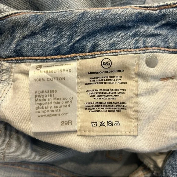 AG Twisted Alexxis High Rise Vintage Fit Straight Jeans in Sphinx Wash, Size 29 - Picture 13 of 13